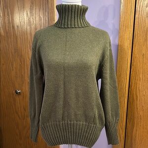 A New Day Olive Green Turtleneck Sweater size extra small.